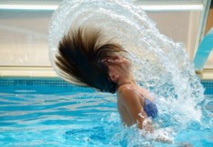 woman swimming